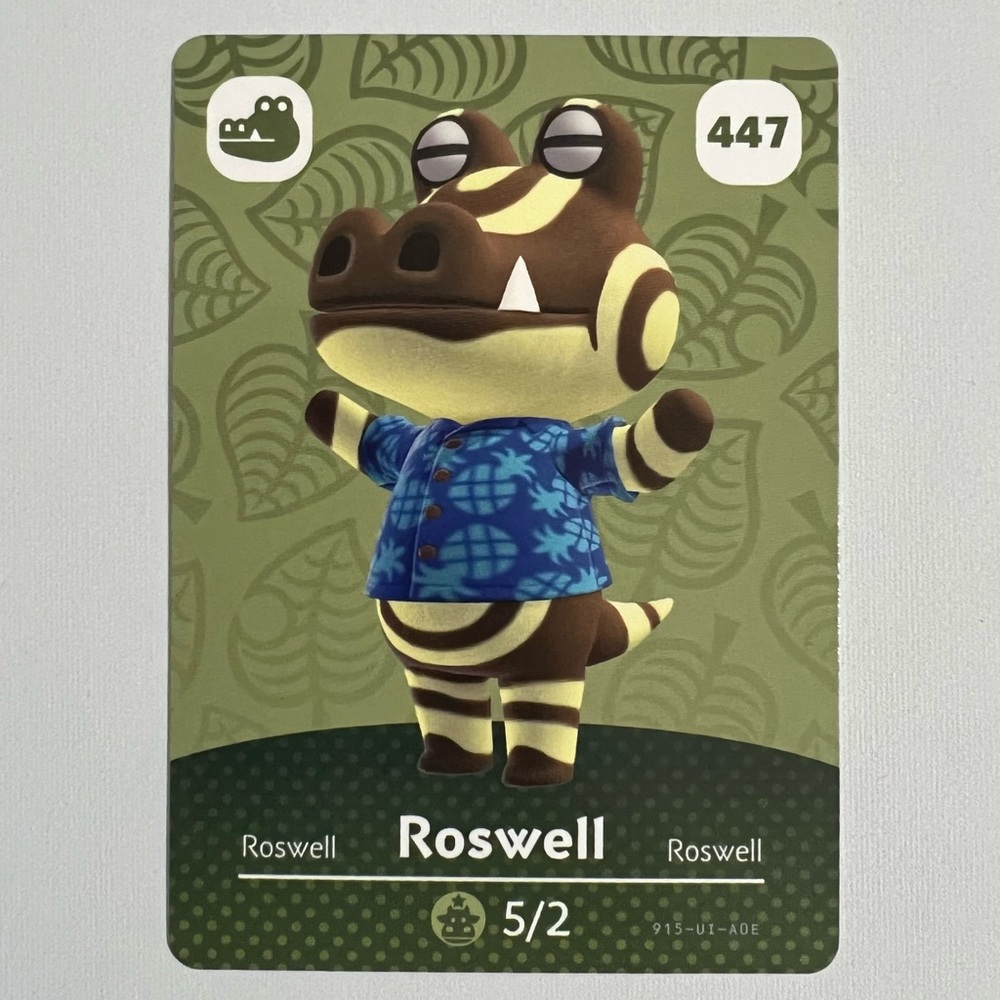 Animal Crossing Amiibo Card - Roswell - 447